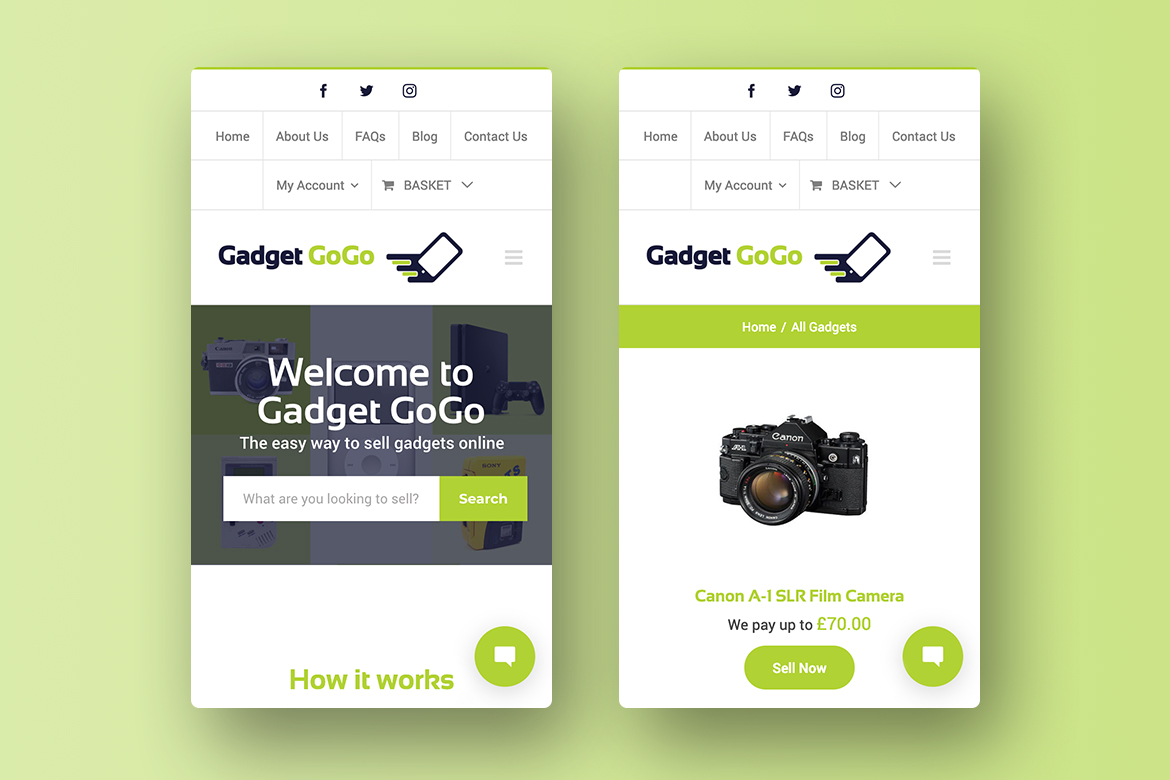 Gadget GoGo Responsive WordPress Website Mobile Shot